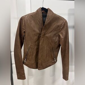 Women’s VEDA 100% Brown Leather Jacket